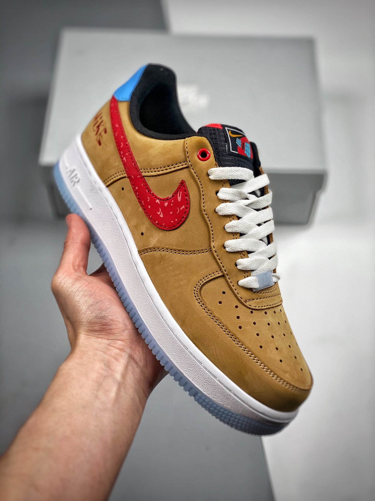 Nike Air Force 1 Low Satellite TanRed-Blue DQ7628-200 5340398