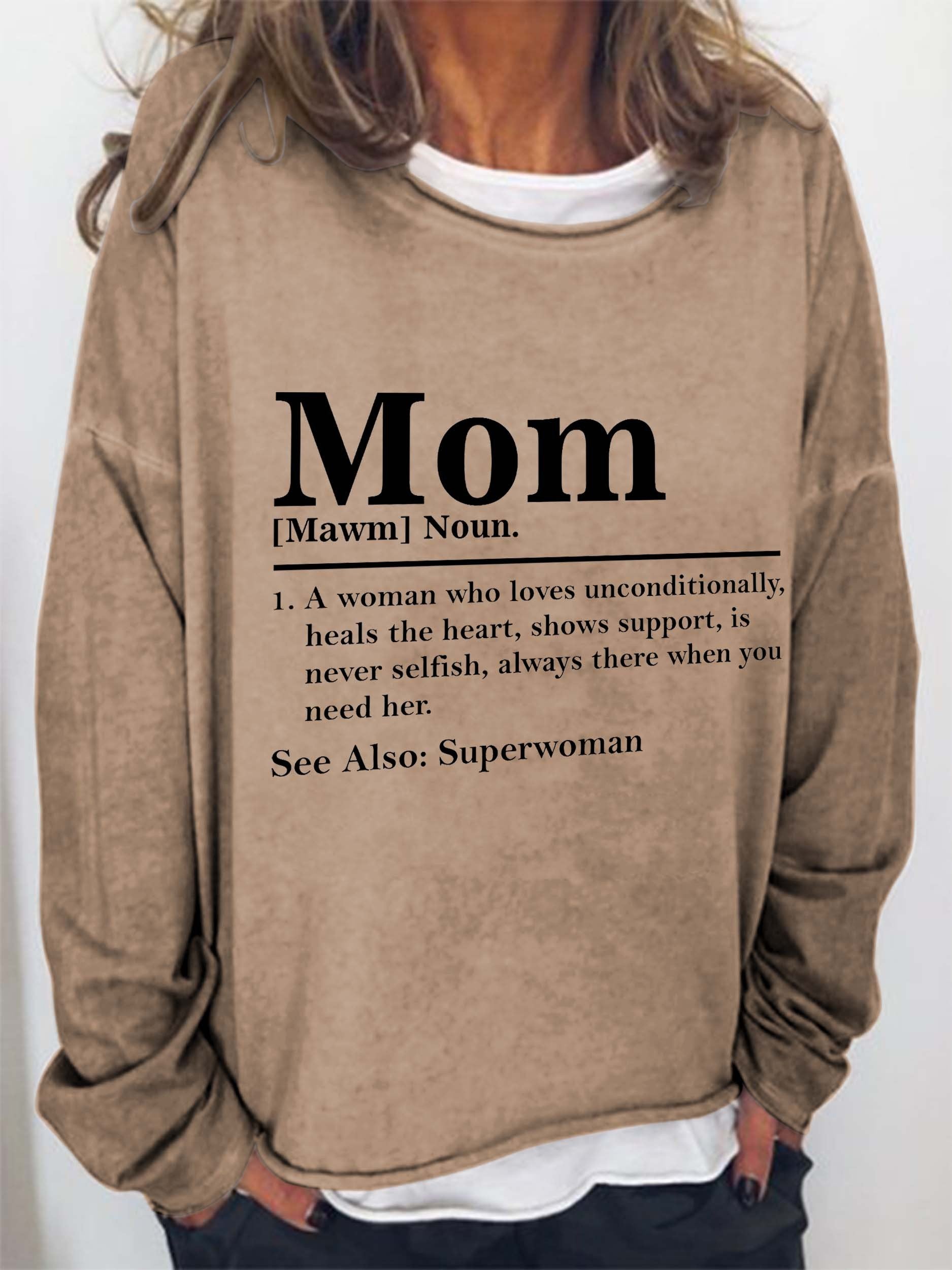 Women Mom Definition Long Sleeve Top