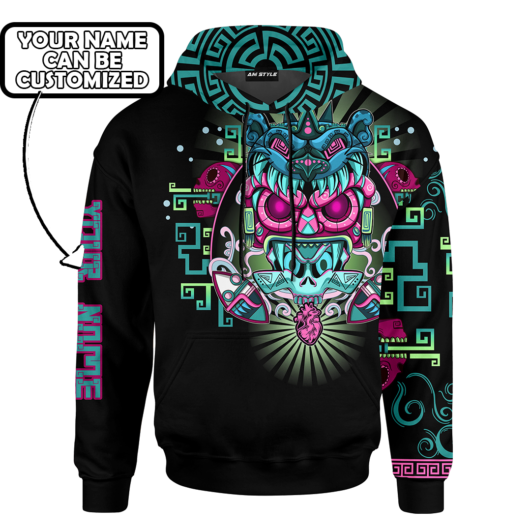 Aztec Tonatiuh Fifth Sun Maya Aztec Mexican Mural Art Customized 3D All Over Printed Shirt – Am Style Design