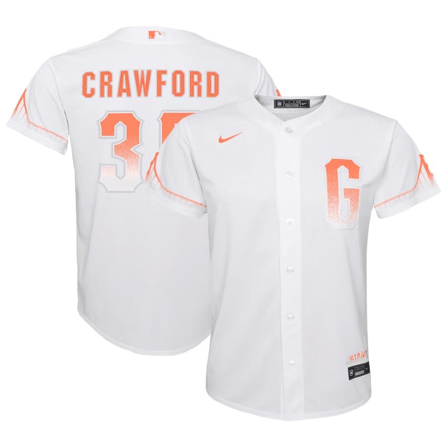 Brandon Crawford 35 San Francisco Giants Youth City Connect Jersey – White