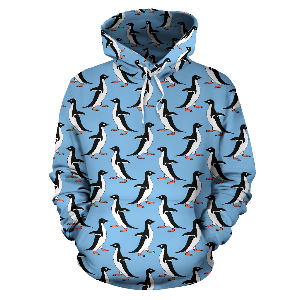 Penguin Dance Pattern Pullover Hoodie