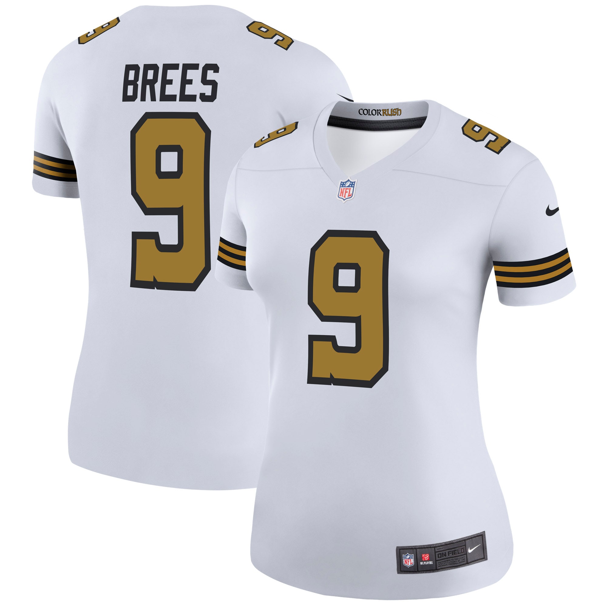 Women’s New Orleans Saints Drew Brees White Color Rush Legend Jersey