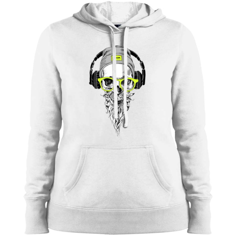 AGR Skull with beard Ladies’ Pullover Hooded Sweatshirt