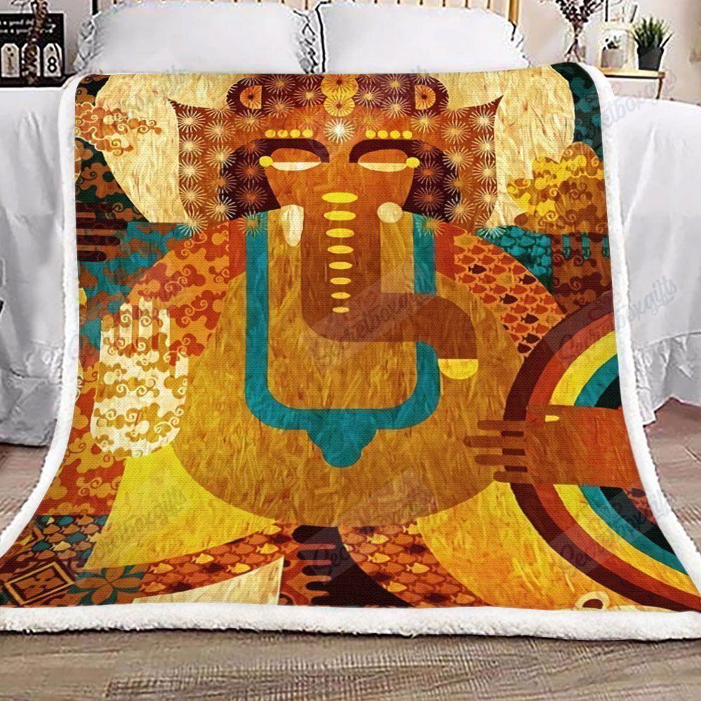 African Elephant Gs-Cl-Dt2506 Fleece Blanket