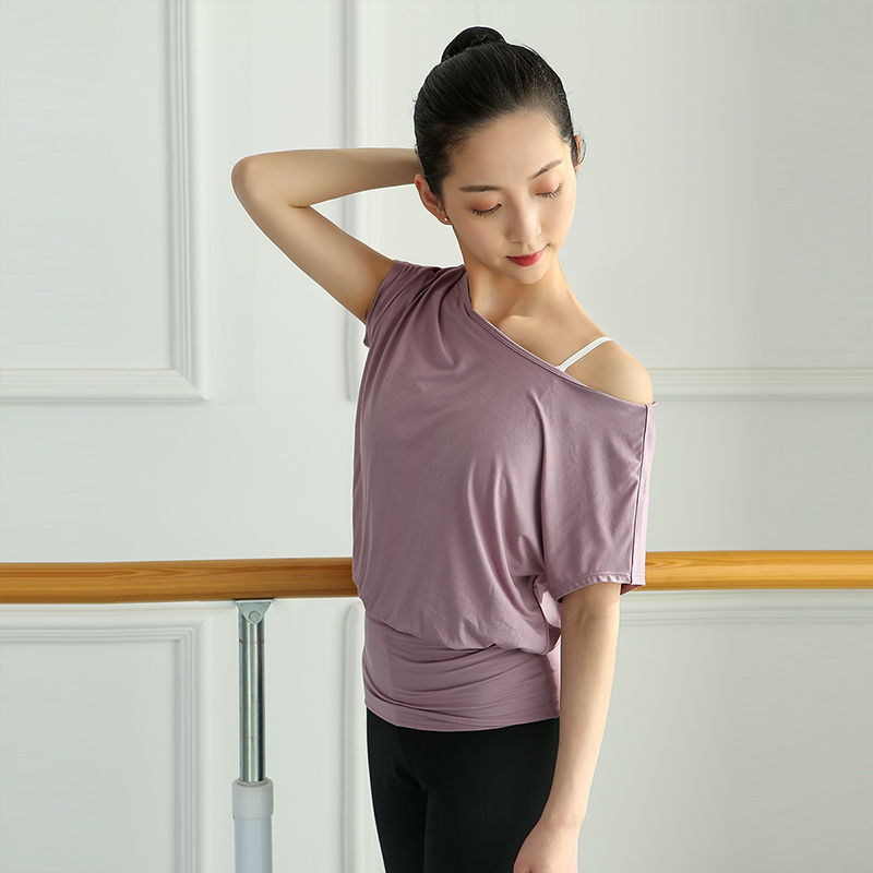 T shirt Women Ballet Crop Top Dance Shirt Ballerina Dancewear Ballet Leotard Top for Dancing Sports T shirt Dance Clothes alx