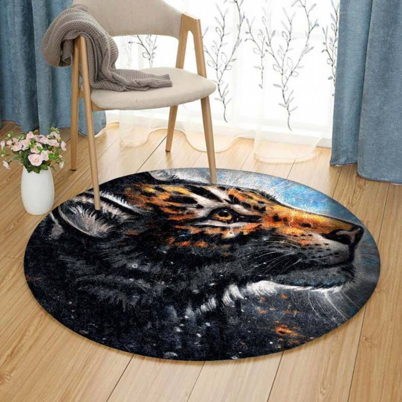 Tiger Animal Round Rug V1 NTD141298203