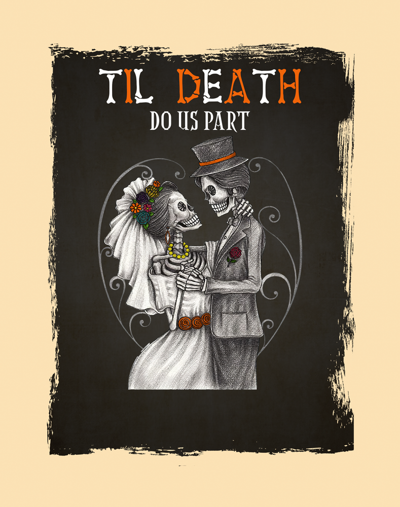 [Personalized Name & Date] – Til Death Do Us – Canvas Prints, Home Decor, Wall Art