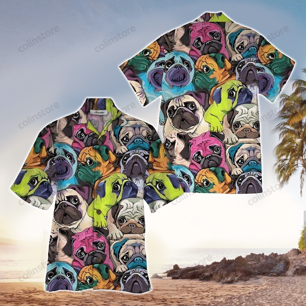 Bulldog All Over Printed Hawaii Shirt Aloha Ha82729