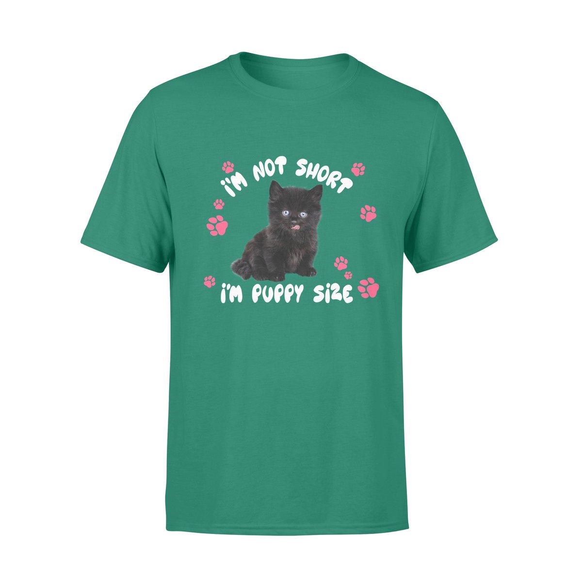 Puppy Size Black Cat – Premium T-Shirt – Gift For Cat Lover T-Shirt Hoodie All Color Size S-5Xl