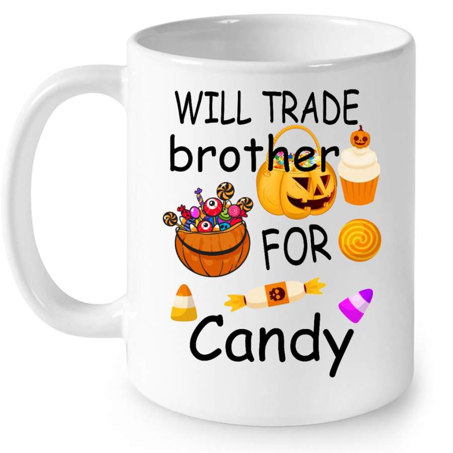 Will Trade Brother For Candy w – Full-Wrap Coffee White Mug