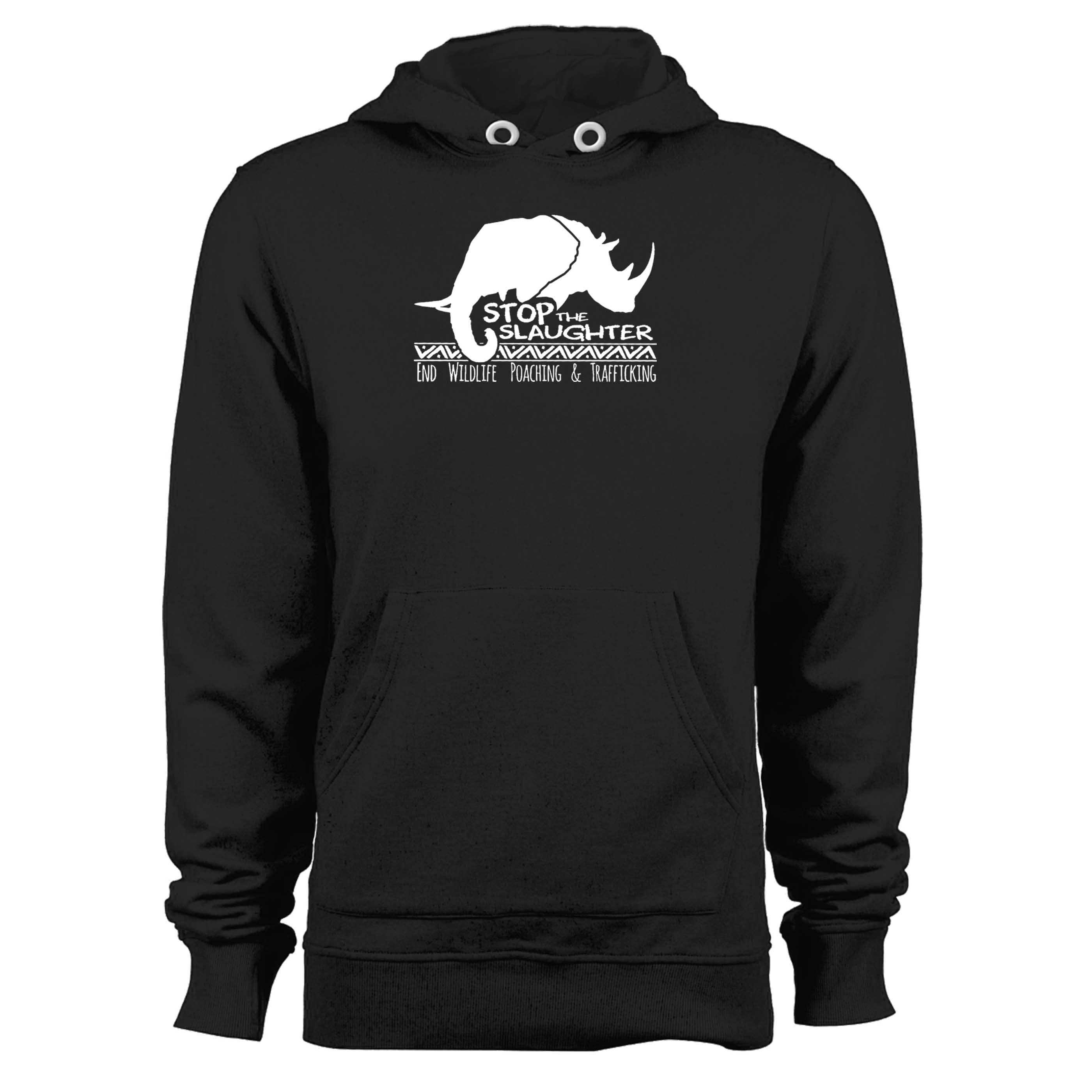 Animal Rights Anti Poaching Rhino And Elephant Unisex Hoodie