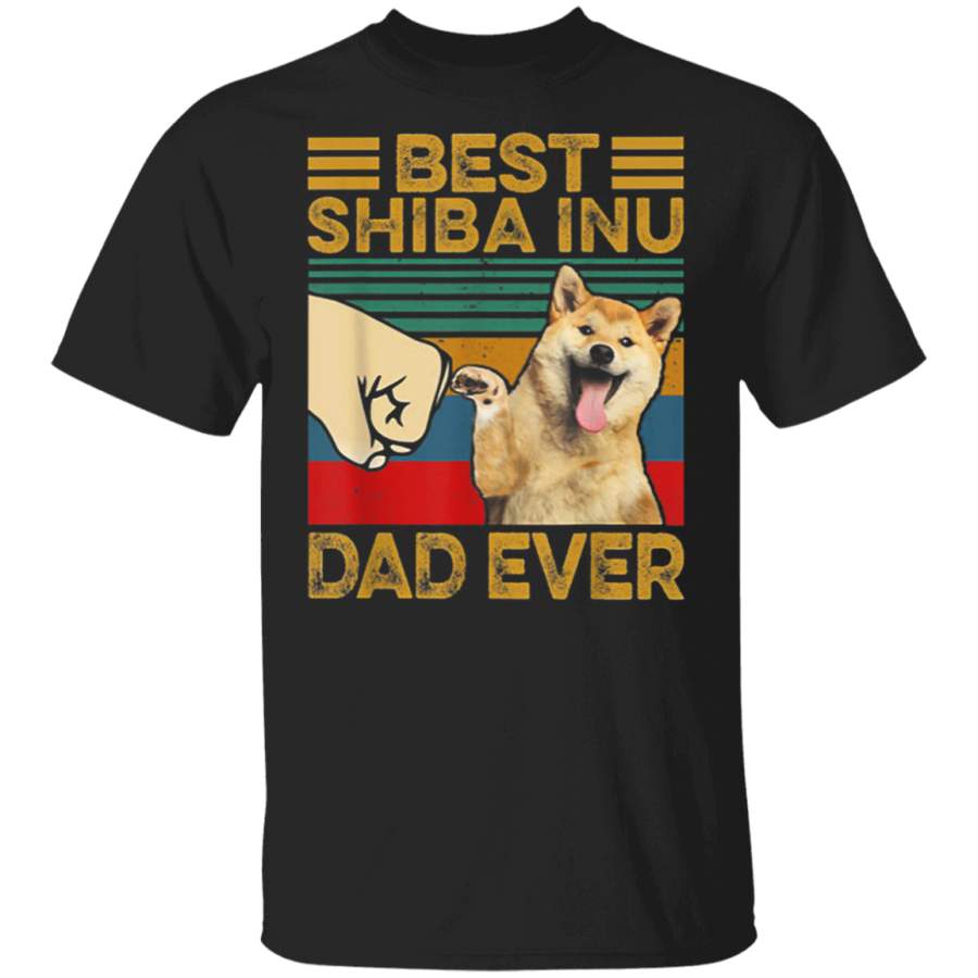 Best Shiba Inu Dad Ever Retro Vintage TShirt