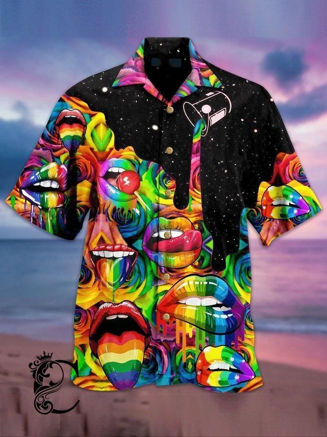 Chillicothemall Candy Lips Lgbt Hawaiian Shirt