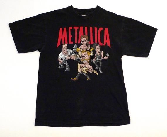 Metallica Shirt 1996 Vintage Giant 1997 Tour Dates Cities Band Shirt Distres Shirt