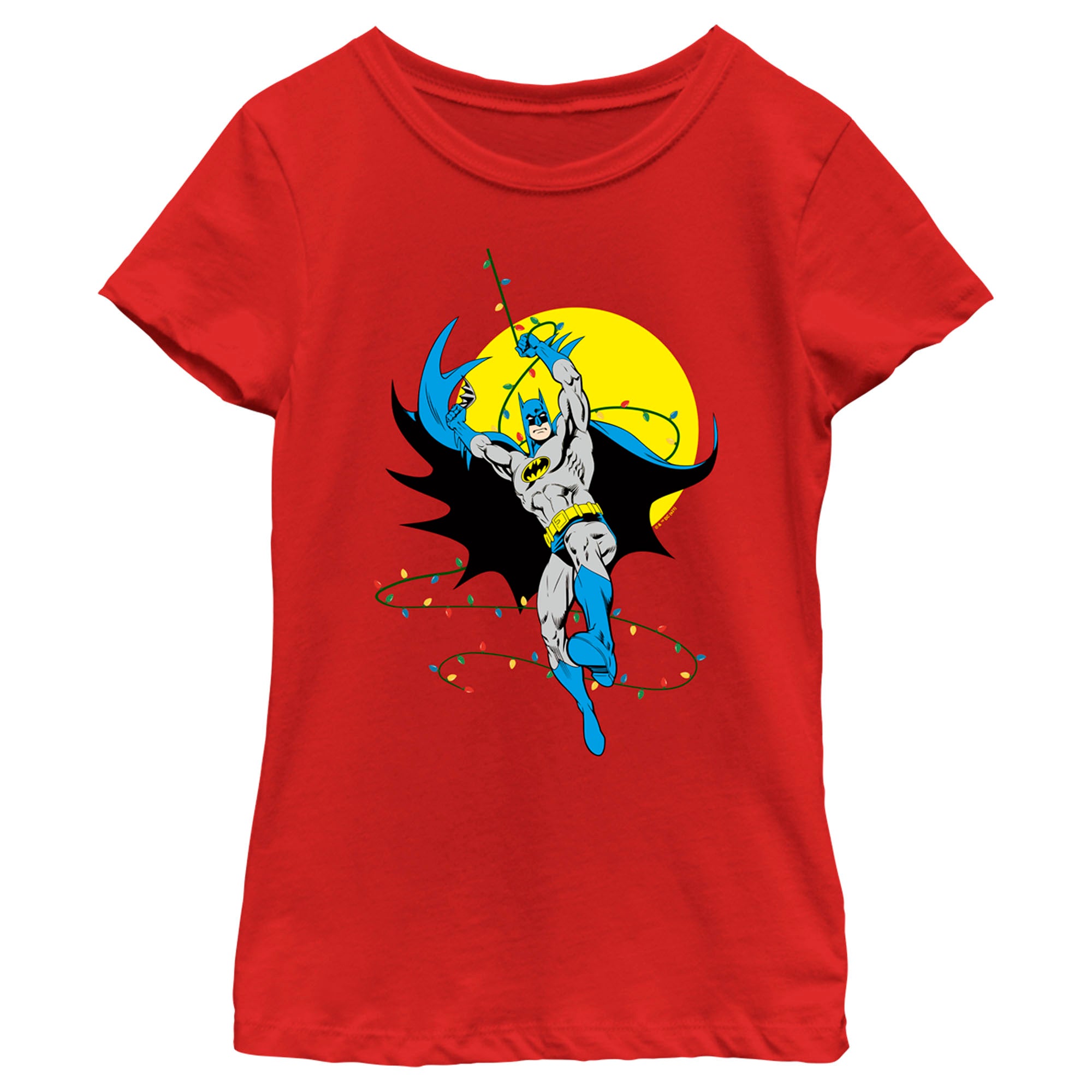 Girl’S Batman Christmas Light Swing T-Shirt