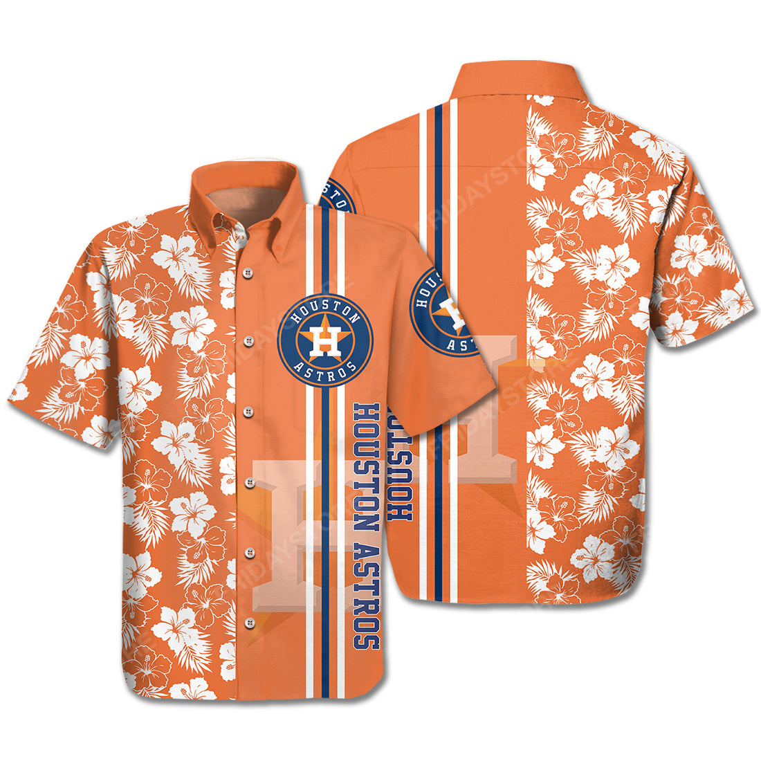 Houston Astros Hawaii Shirt Logo Baseball Orange White Aloha Ha36884