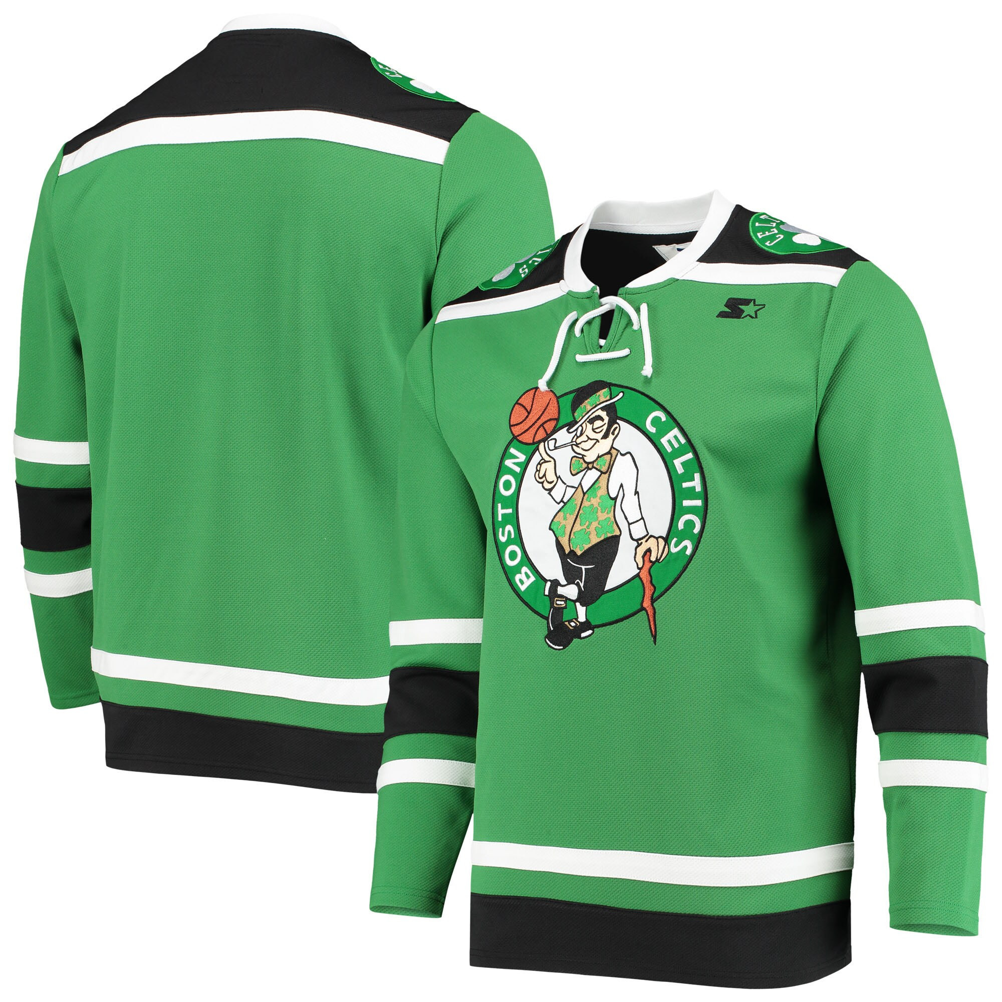 Boston Celtics Starter Pointman Hockey Fashion Jersey – Kelly Green NBA