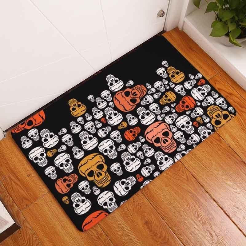 Halloween Skull Cartoon Carpet Area Rectangle Rug