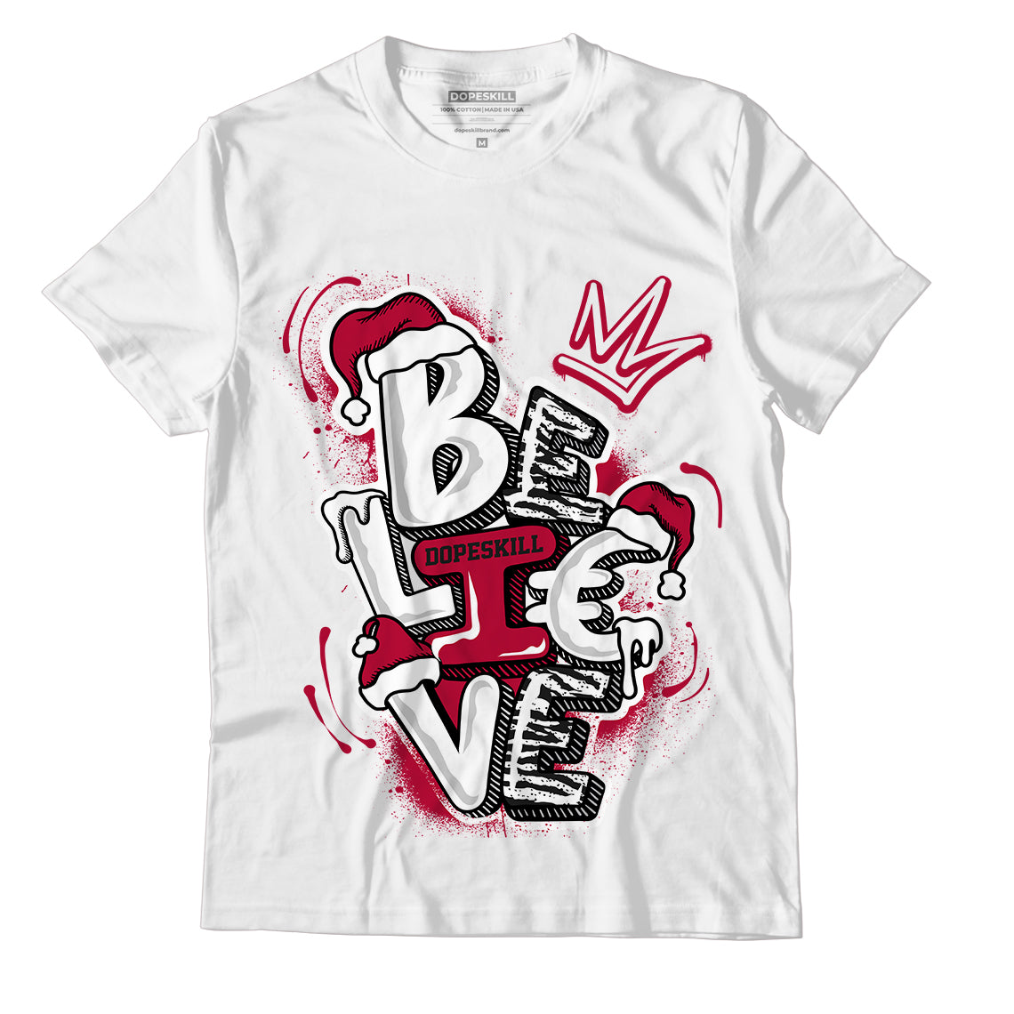 Believe Christmas Unisex Shirt Match Yz Boost 350 V2 Zebra