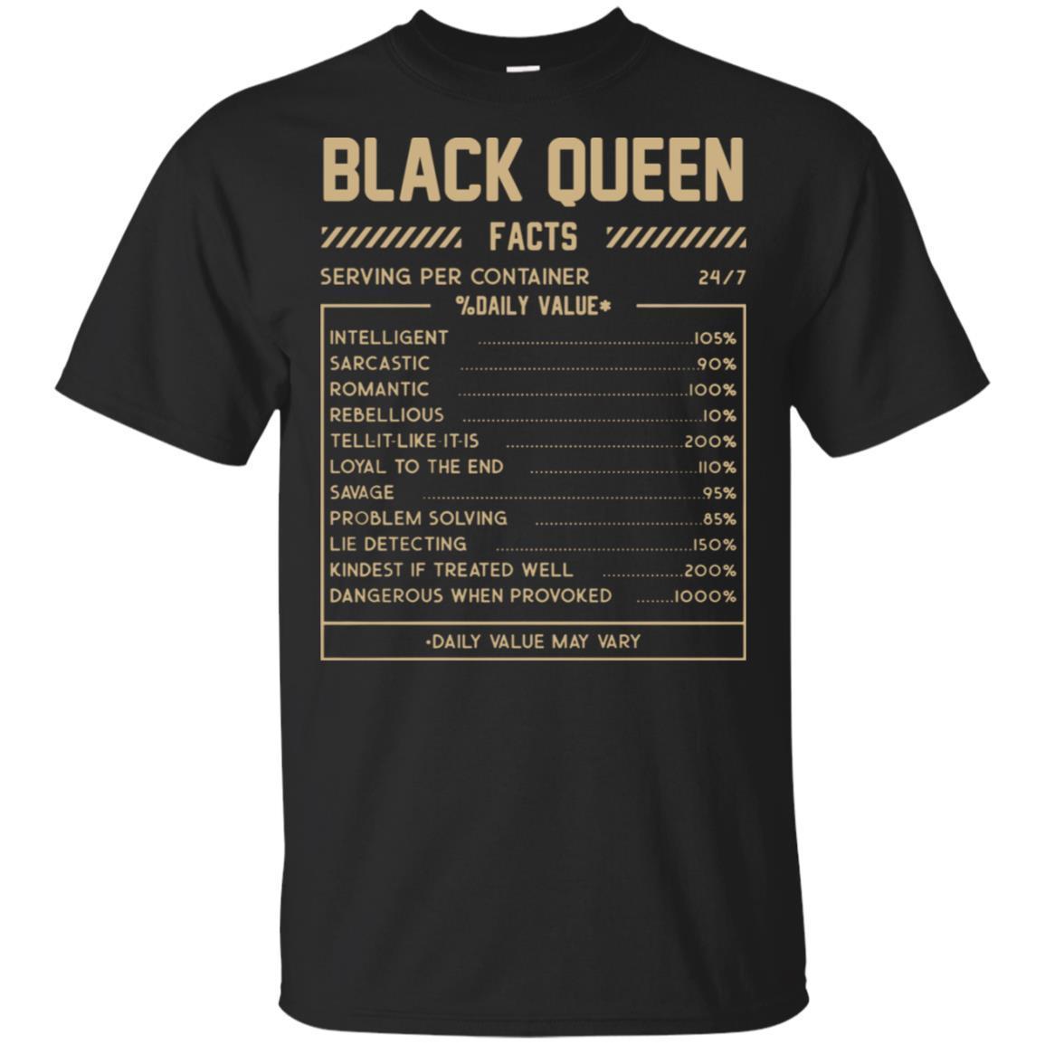 Black Queen Facts African American T-Shirt For Afro Girl Melanin Women