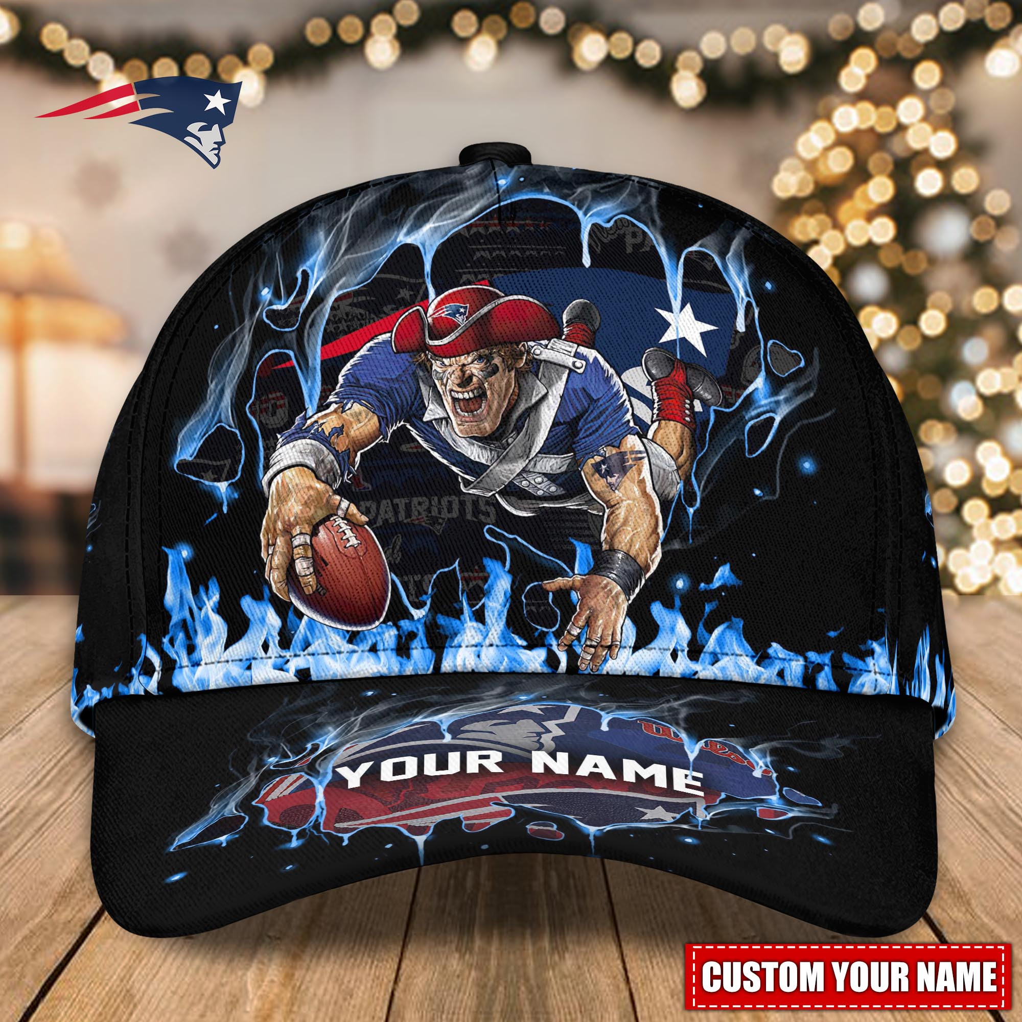 New England Patriots Custom Name Classic, Baseball Caps Q-47617