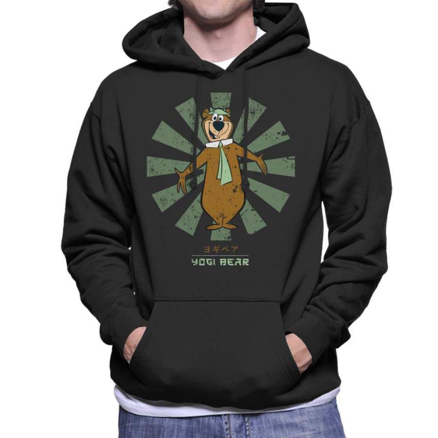 Yogi Bear Retro Japanese Men’s Hooded Sweatshirt