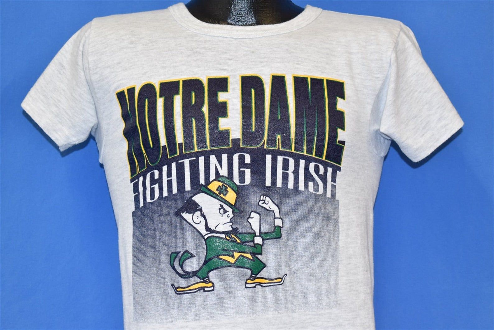 90S Notre Dame Fighting Irish Leprechaun T-Shirt Extra