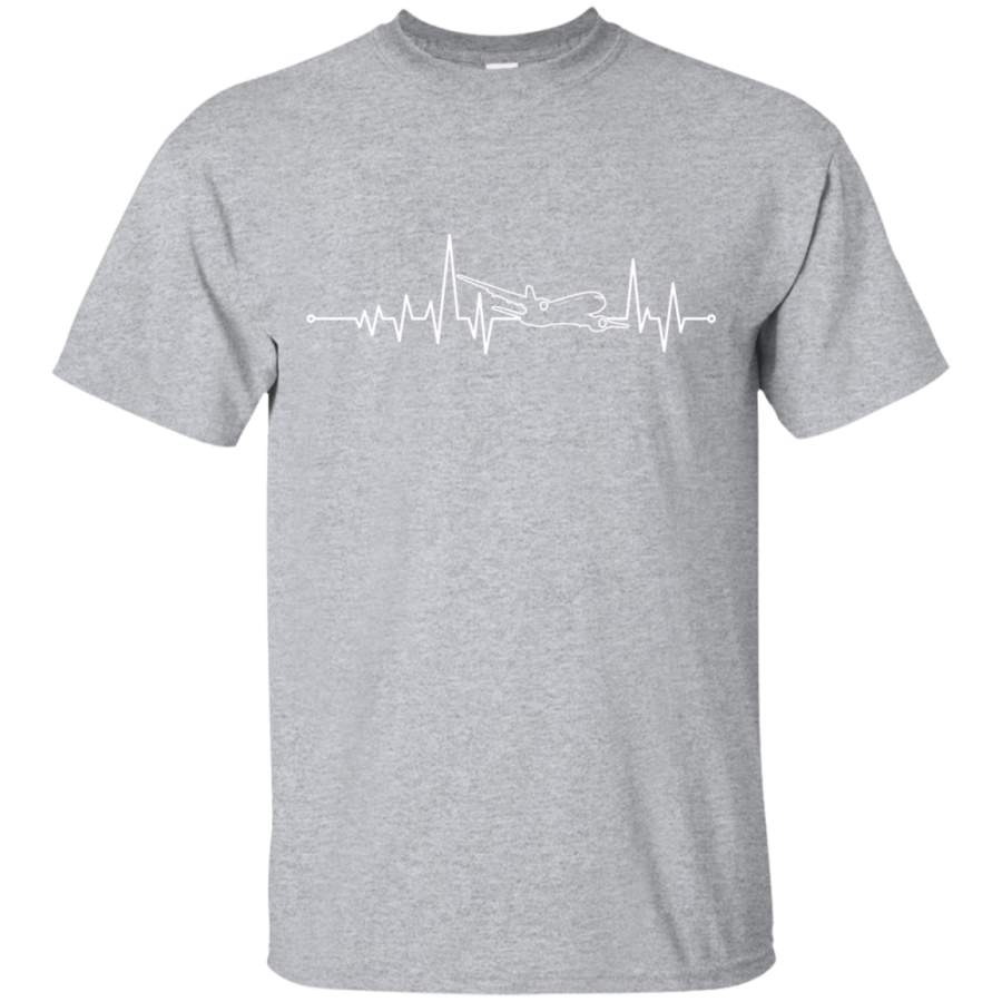 AGR Airplane Heartbeat T shirt