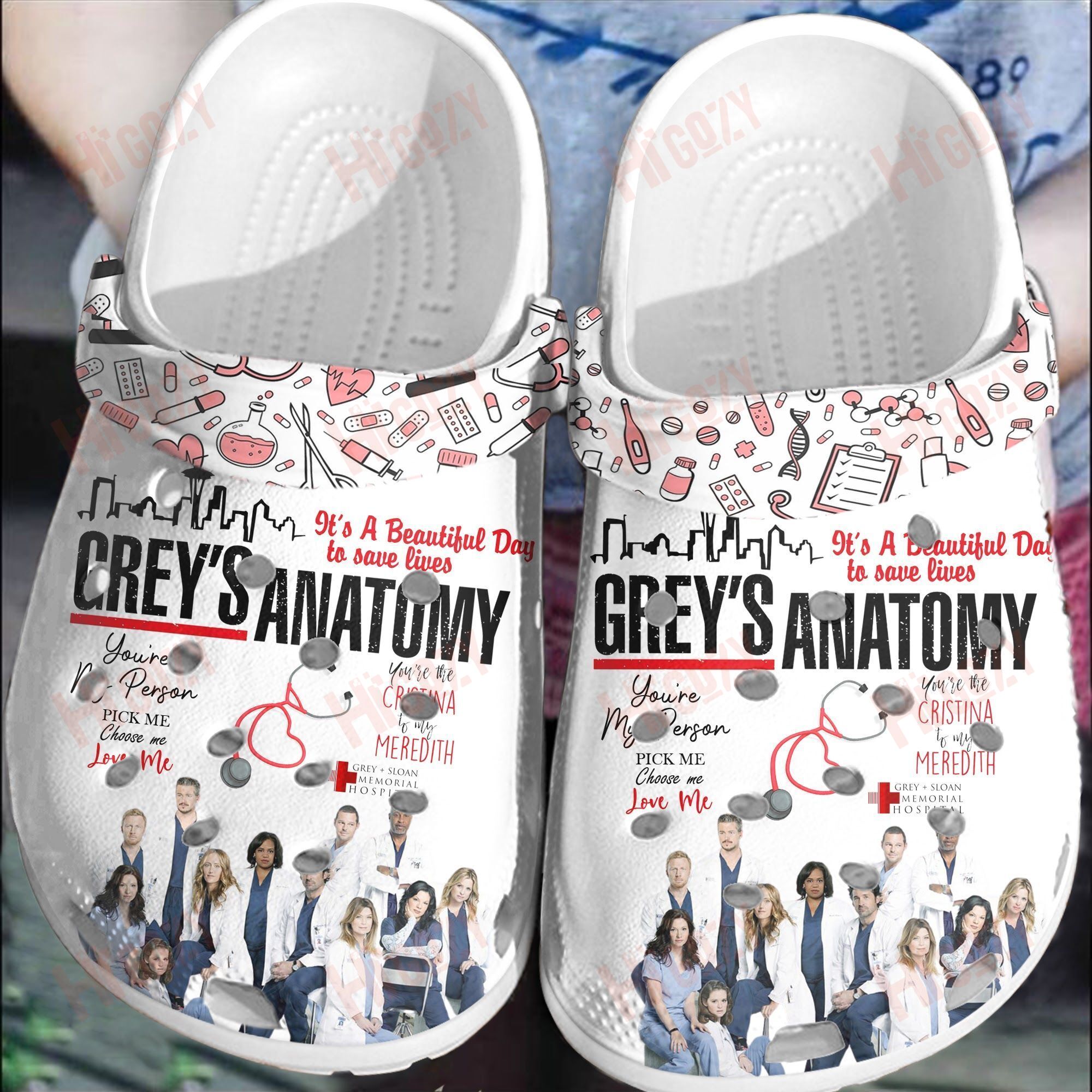 Grey’S Anatomy Crocs, Grey’S Anatomy Sitcom Crocs, Grey’S Anatomy Tv ...