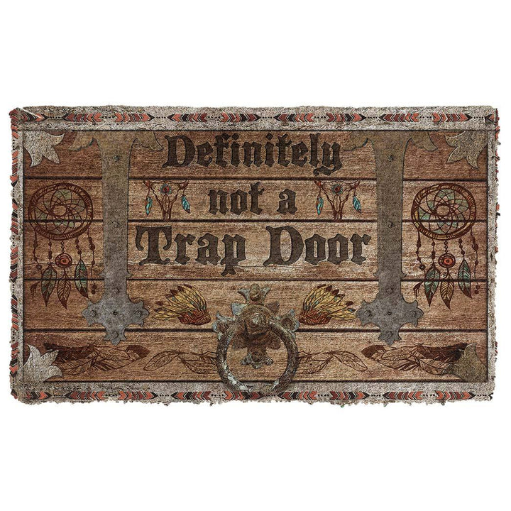 Waybackapparel Definitely Not A Trap Door Native American 3D Doormat