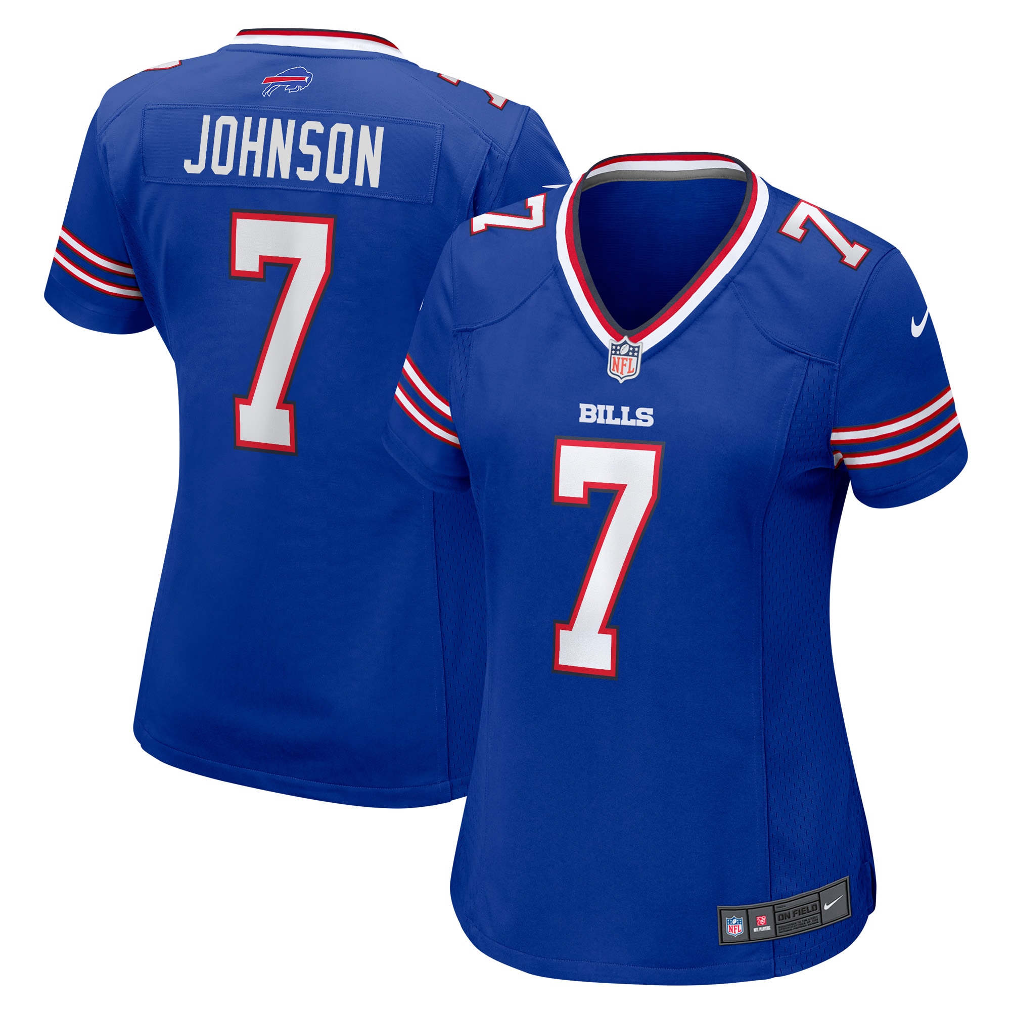 Women’s Buffalo Bills Taron Johnson Royal Game Player Jersey