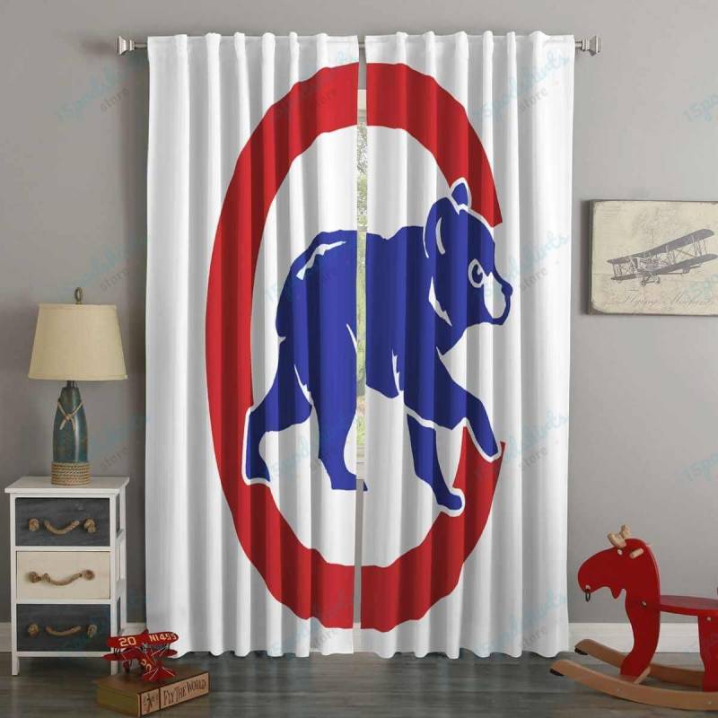 3D Printed Chicago Cubs Style Custom Living Room Curtains