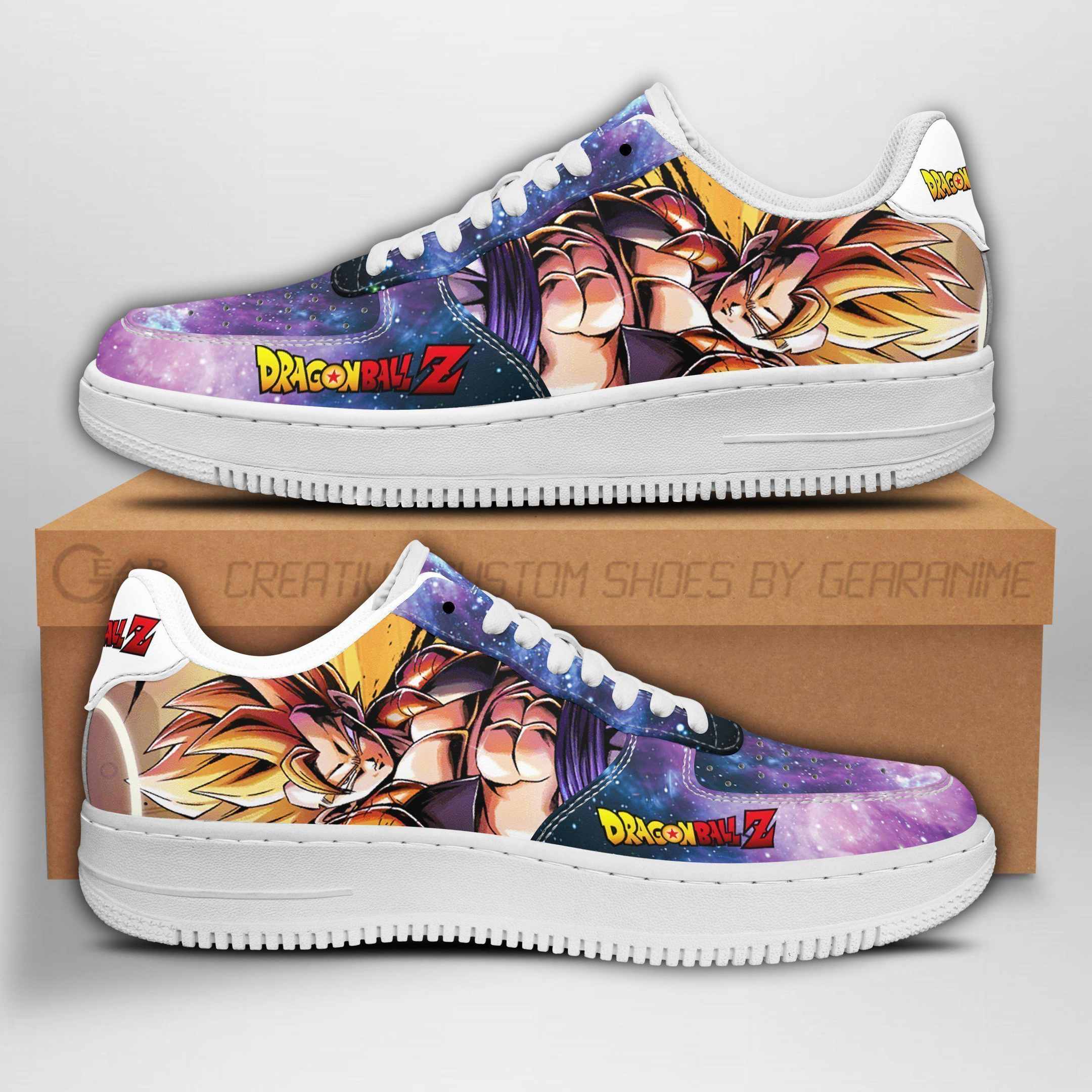 Gogeta Dragon Ball Z Air Force Shoes Sneakers Custom Anime V37