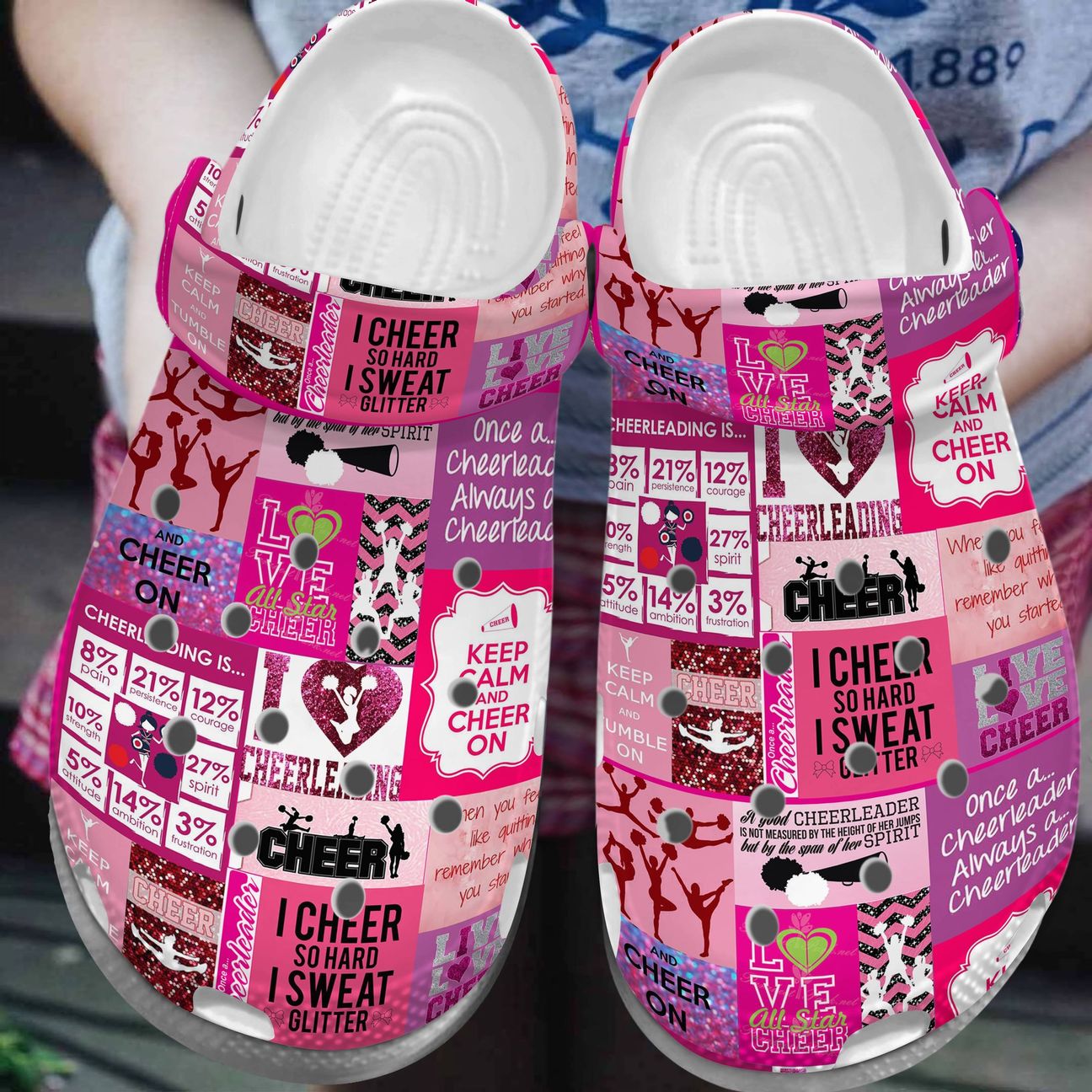 Cheerleading Personalized Clog, Custom Name, Text, Color, Number Fashion Style For Women, Men, Kid, Print 3D Cheer On