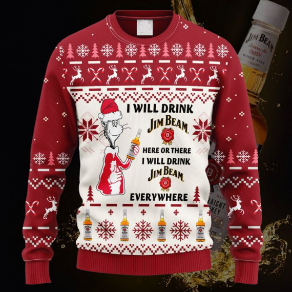 Christmas Gift For Jim Beam Lover Jim Beam Ugly Christmas Sweater Hg