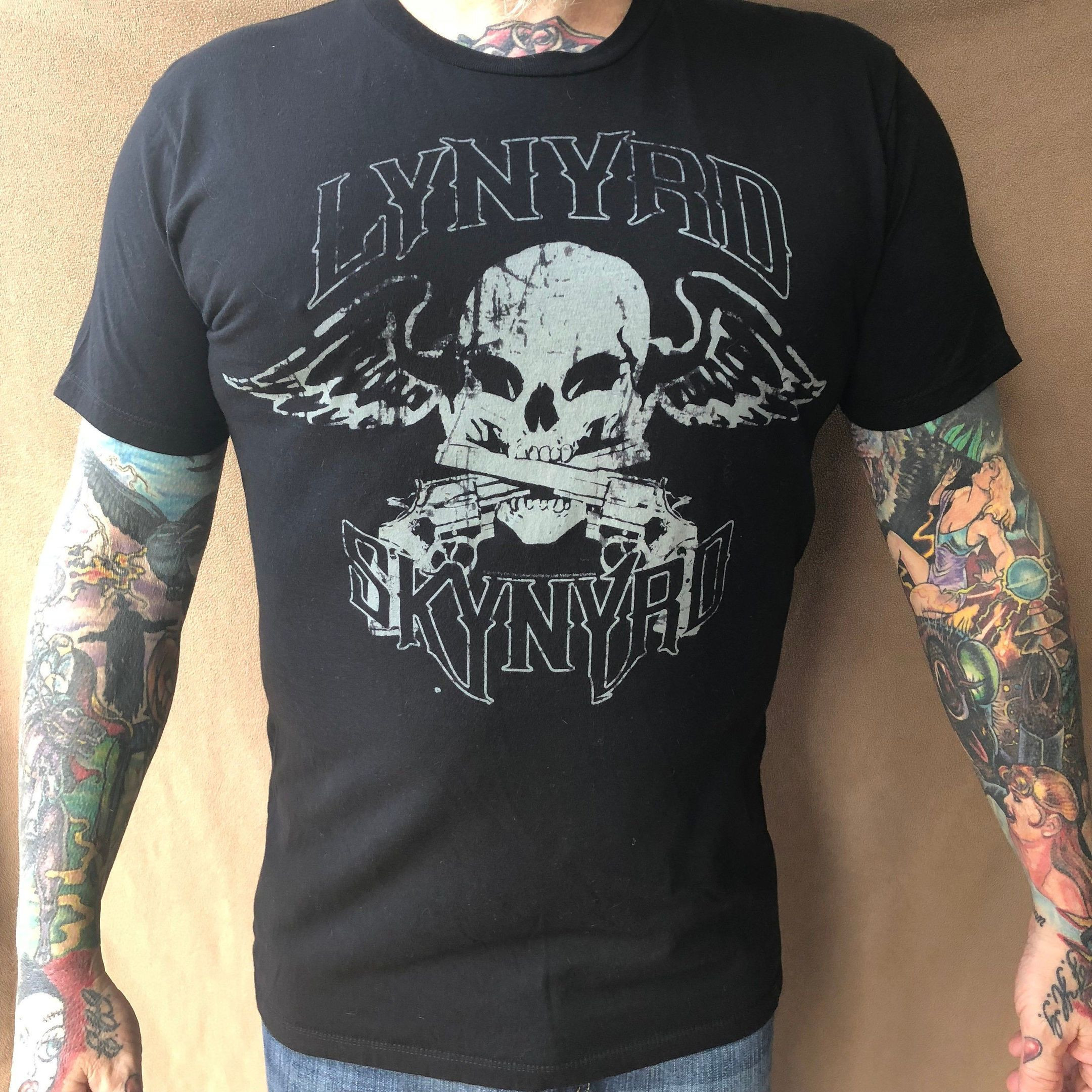 Lynyrd Skynyrd Band Shirt Southern Rock Med Ronnie Van Zandt Freebird ...