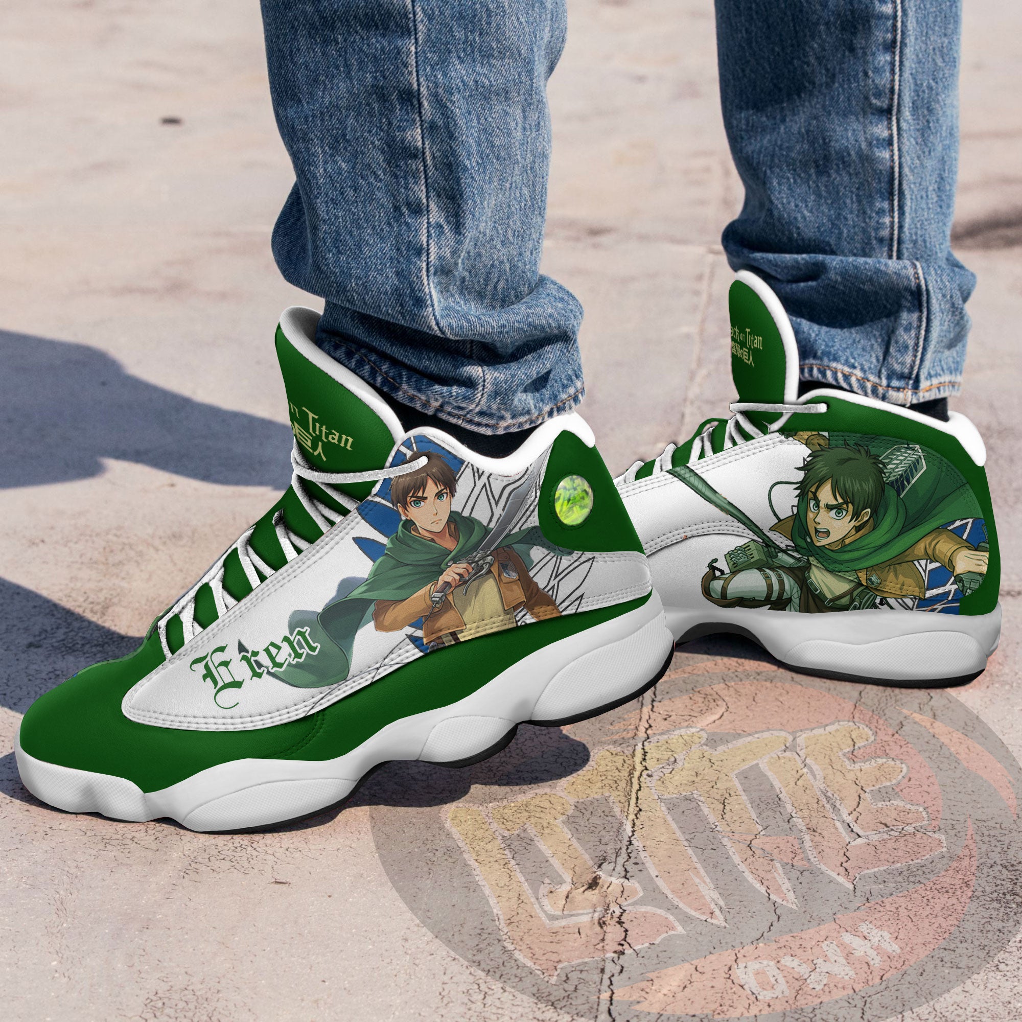 Eren Yeager Shoes Custom Attack On Titan Anime Jd13 Sneakers
