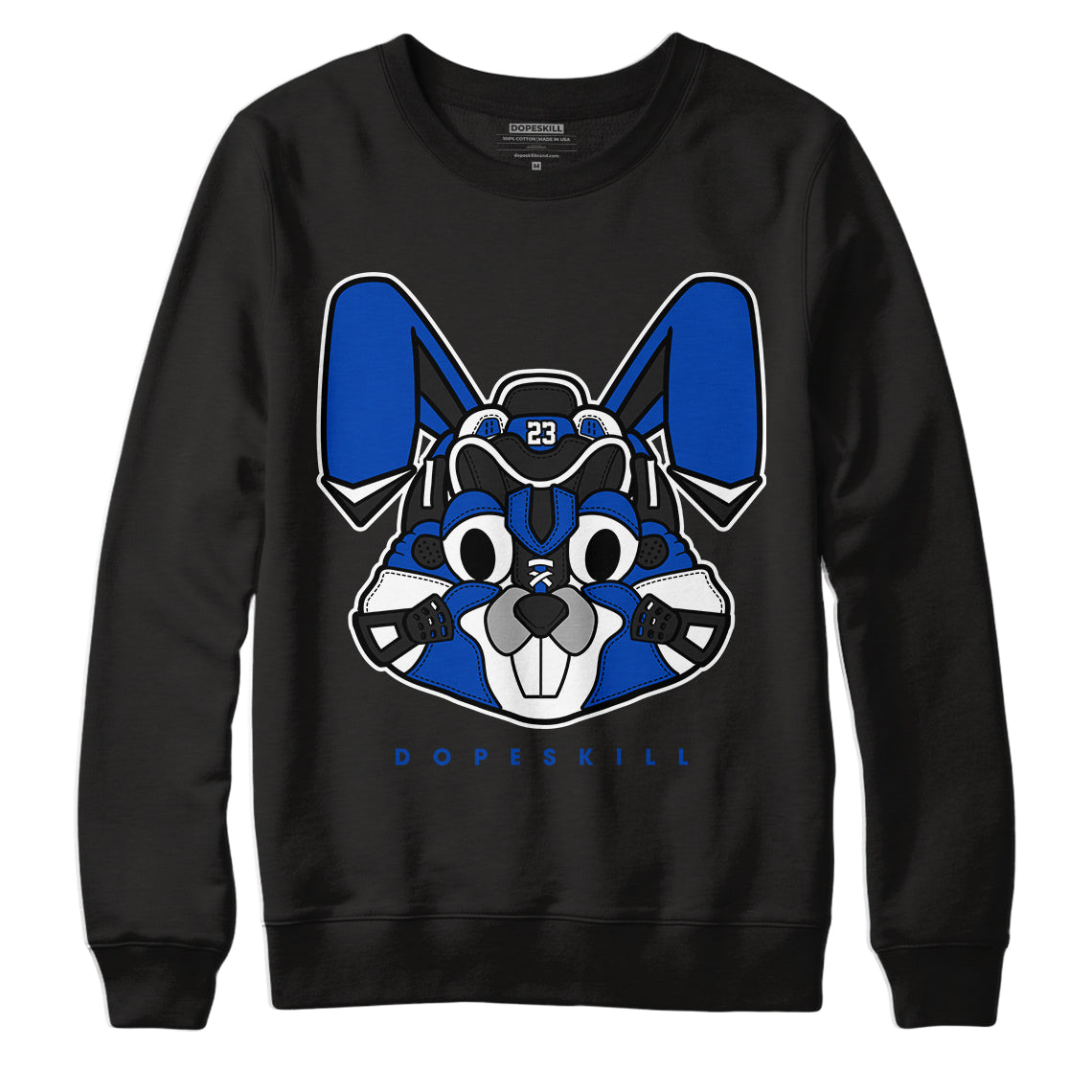 Jordan 5 Racer Blue Dopeskill Sweatshirt Sneaker Rabbit Graphic