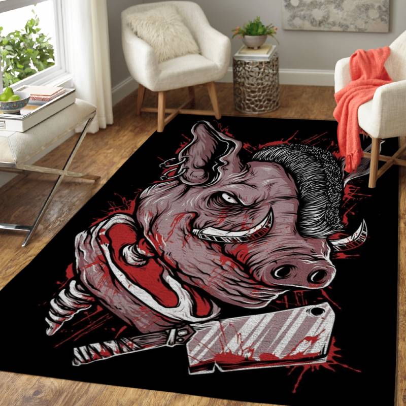 Pig Saw – Animals Area Rug Carpet