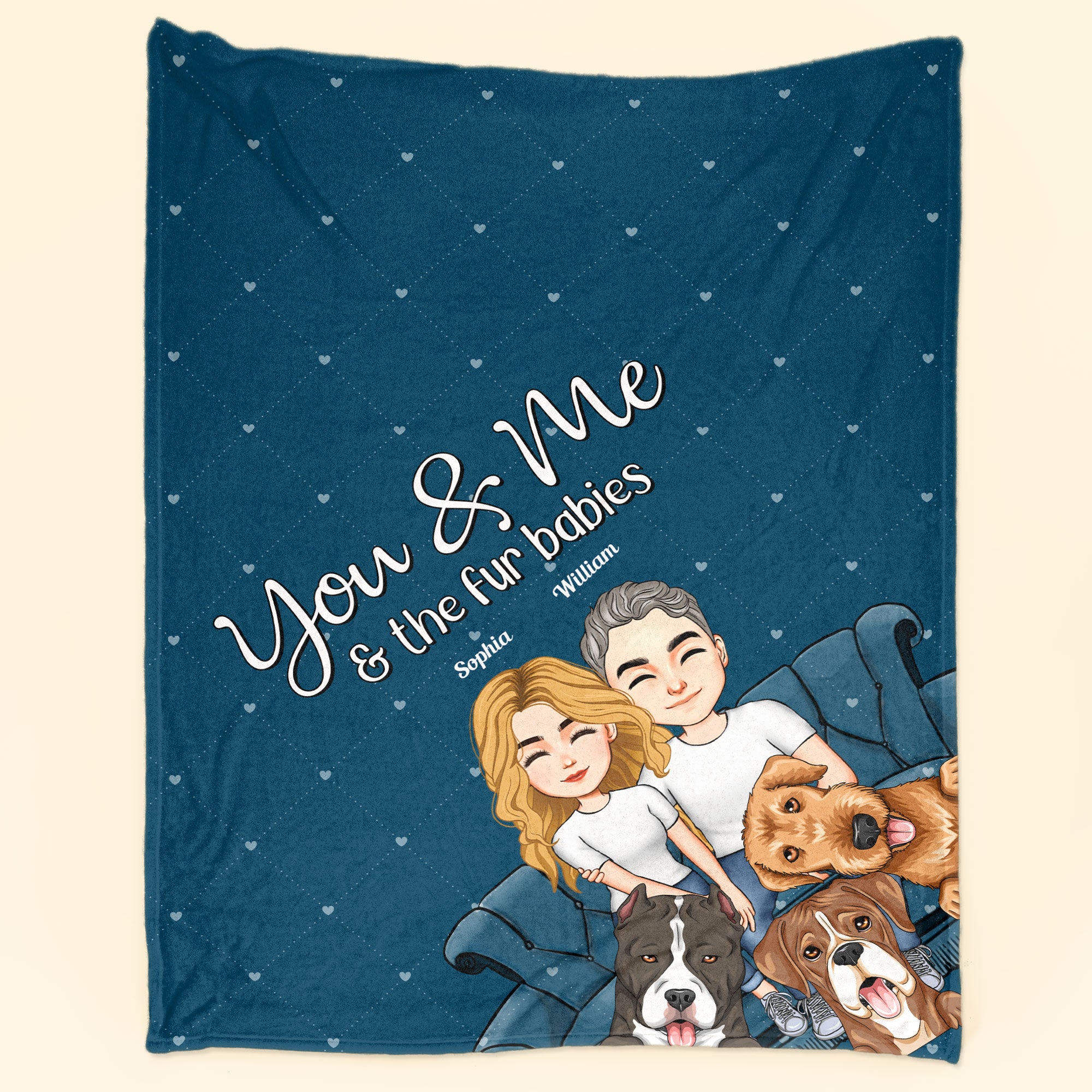 You Me And Fur Babies – Personalized Blanket