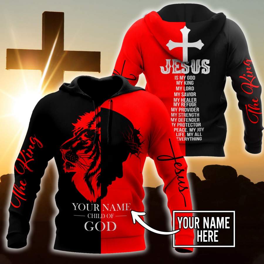 CHRISTIAN CLOTHES : “Premium Jesus Customize Name 3D All Over Printed Unisex Shirts”