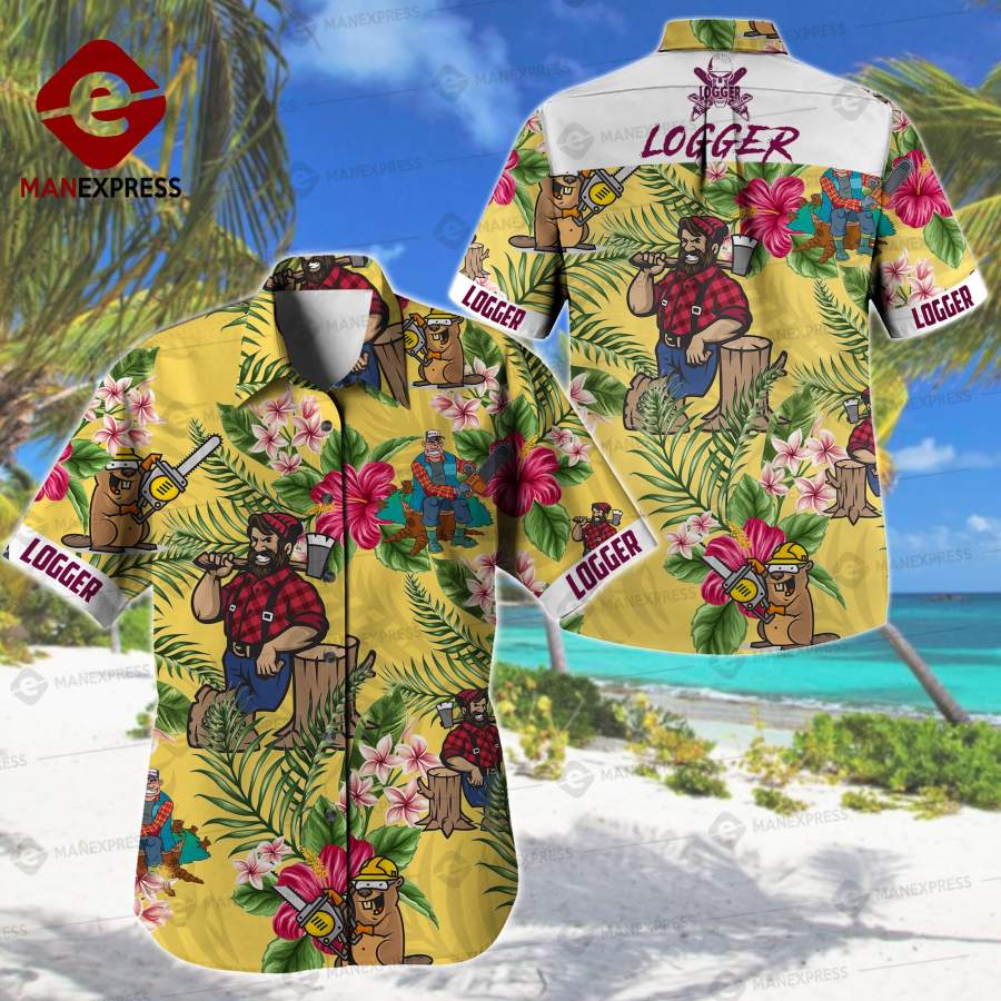 Logger Printed Hawaiian Shirt Ha40654