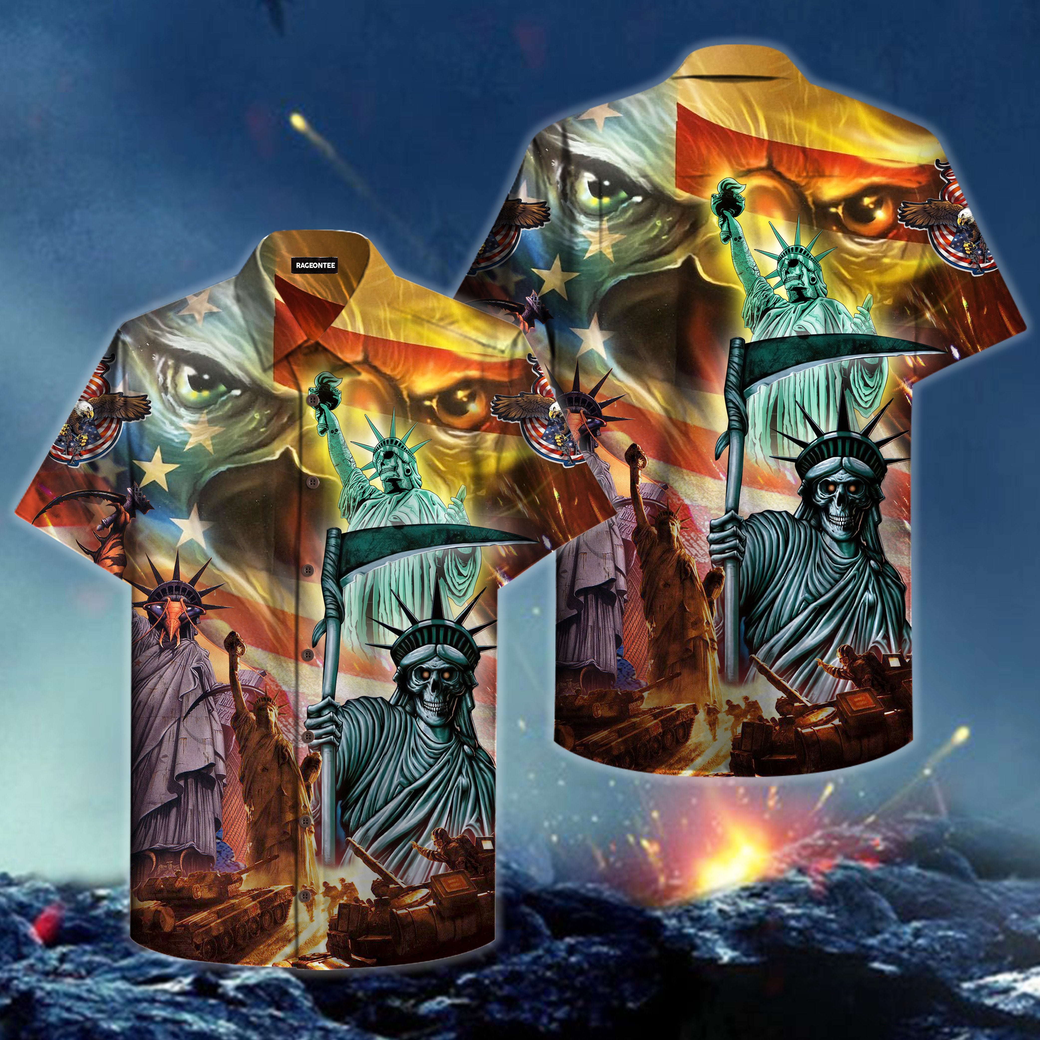 Wwii State Of Libarity Hawaiian Shirt | For Men & Women | Adult | Hw4204