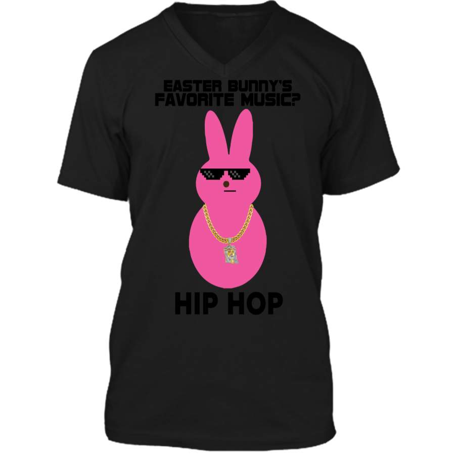 Easter 2018 Hip Hop Bunny Mens Printed V-Neck T