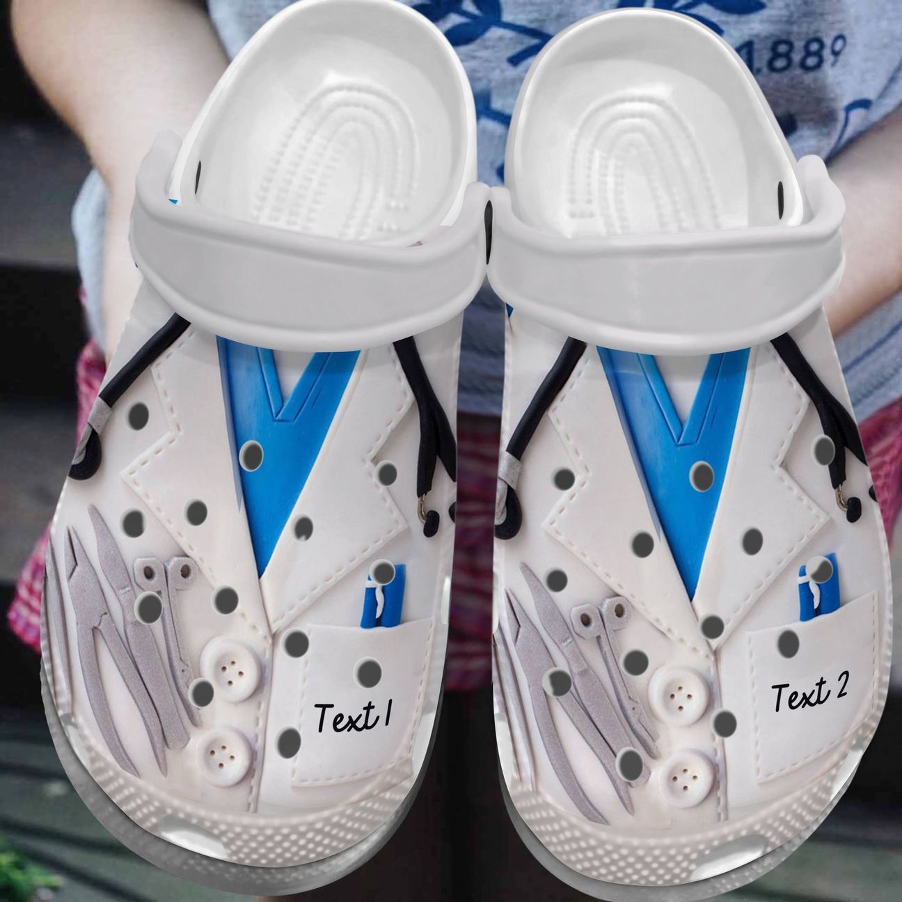 Nurse Uniform All Color Series Personalize Clog, Custom Name, Text, Fashion Style For Women, Men, Kid, Print 3D