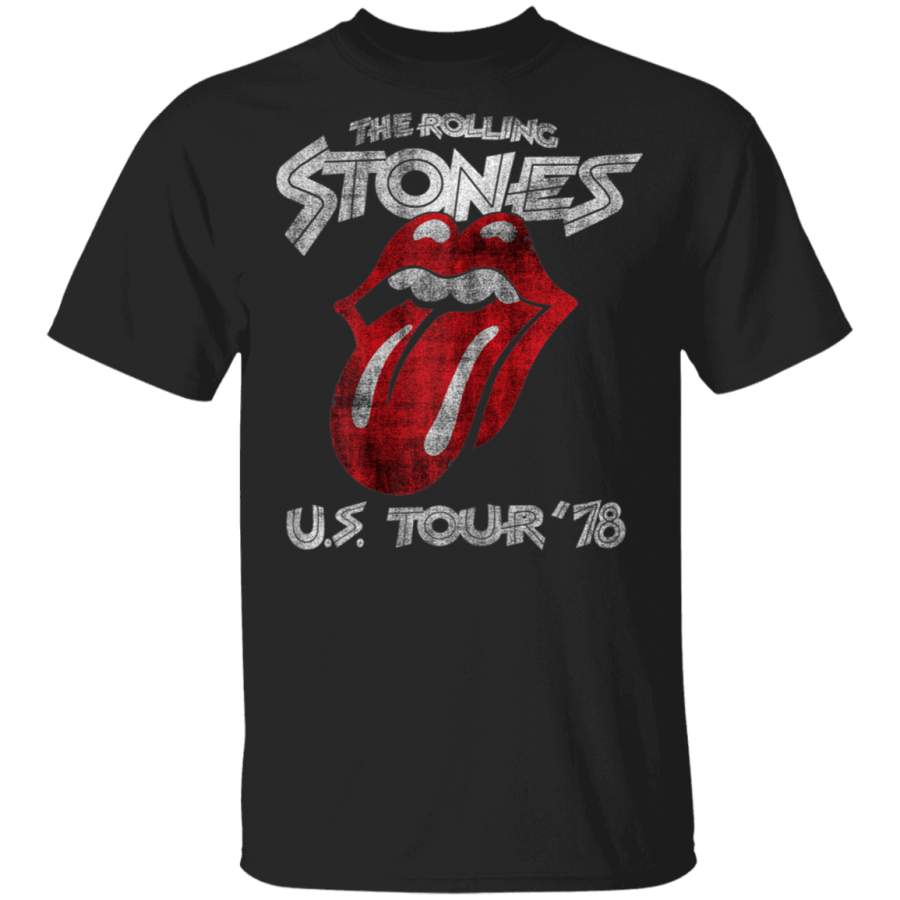 Rolling Stones Womens US Tour 78 Girls and Jr Black TShirt