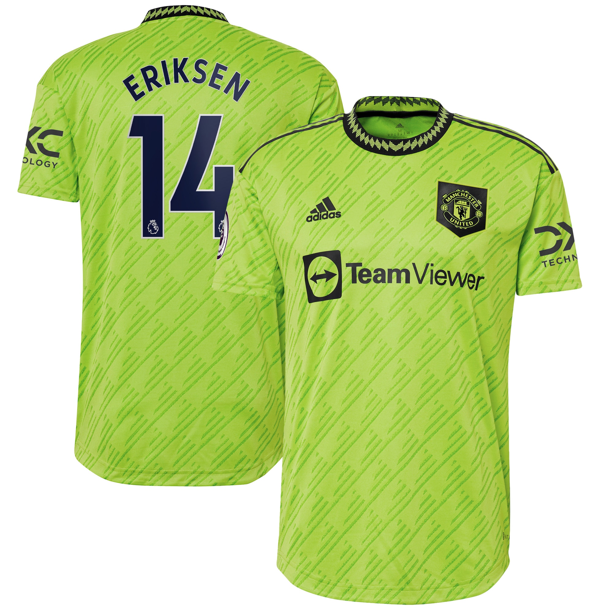 Christian Eriksen Manchester United 2022/23 Third Authentic Player Jersey – Neon Green