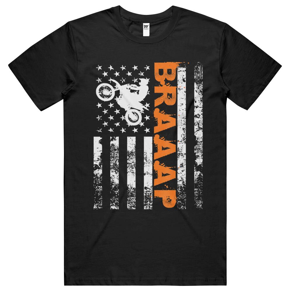 Braaap Vintage Usa American Flag Tee T Shirts