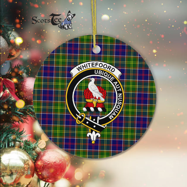 Whitefoord Scottish Clan Plaid Ornament Gift. Christmas Tree Ornament Whitefoord Clan Tartan Ornament Great Christmas Ornaments Gift