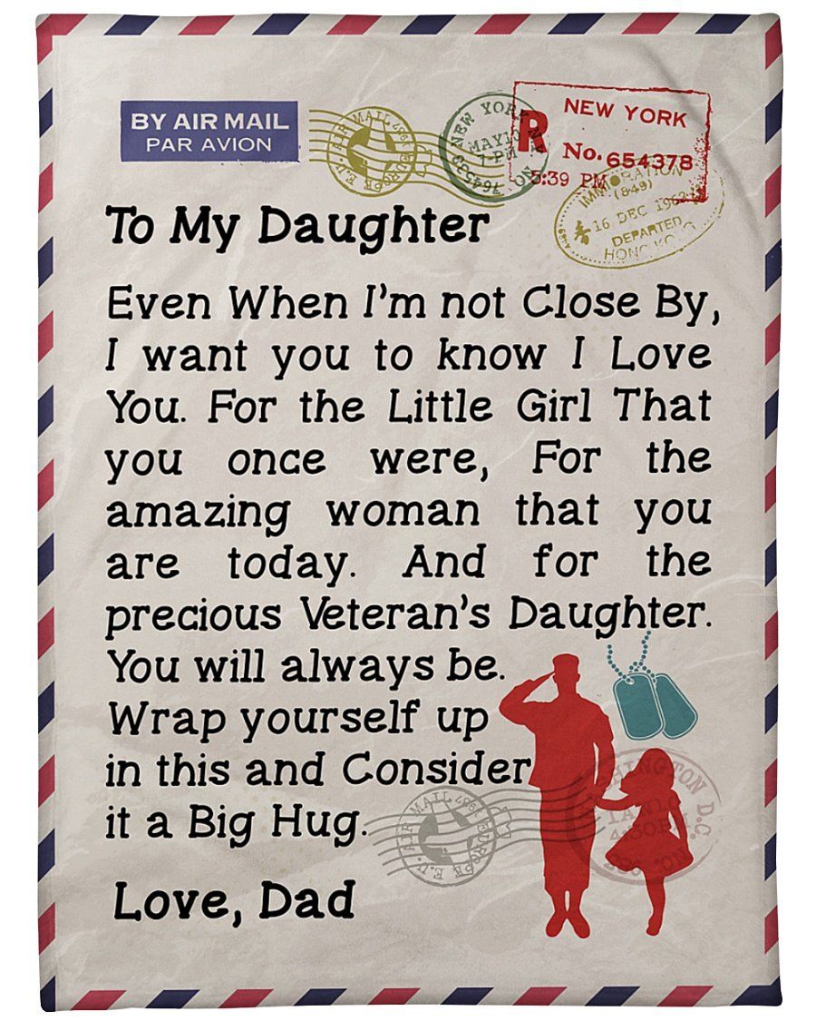 Blanket Gift To Daughter Veterans Daughter Fleece Blanket AAFZM AKCHIN